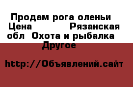 Продам рога оленьи › Цена ­ 3 000 - Рязанская обл. Охота и рыбалка » Другое   